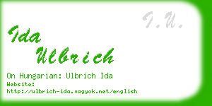 ida ulbrich business card